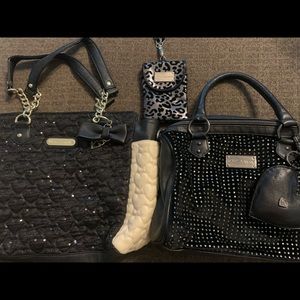 Lot of 3 Betsey Johnson Purses Wrislet